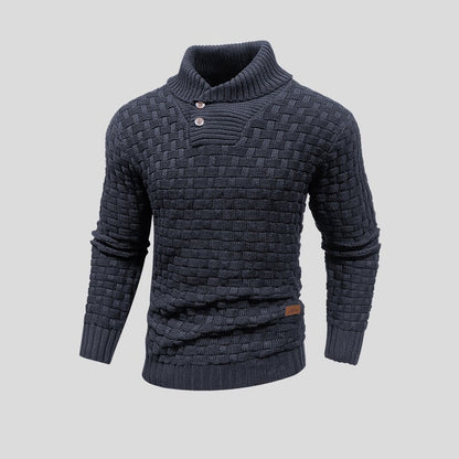 Eldon - Stilvoller Strickpullover mit Knöpfen für Herren