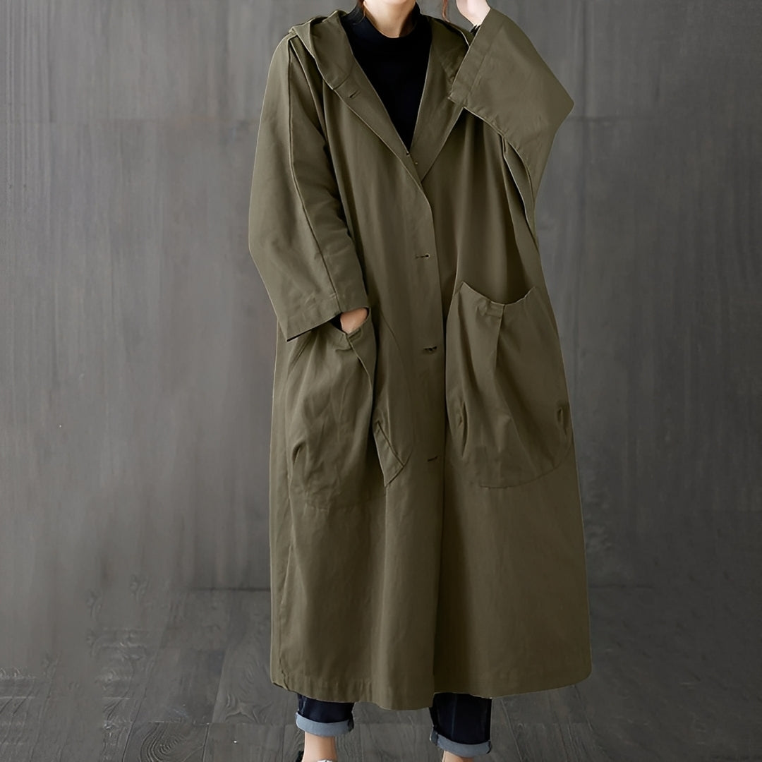 Myranda - Moderner Trenchcoat mit Taschen für Damen