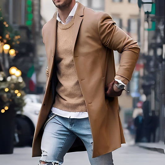 Landen - Eleganter Trenchcoat mit Reverskragen für Herren