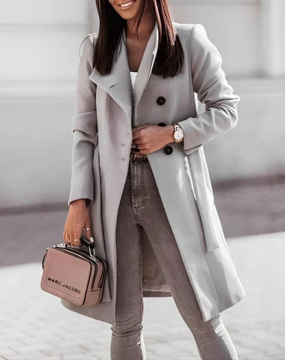 Deena - Eleganter, bequemer Wollmantel für Damen