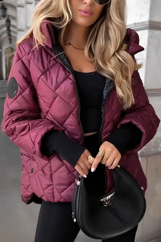 Irene - Moderne, warme Kapuzenjacke mit Reißverschluss für Damen