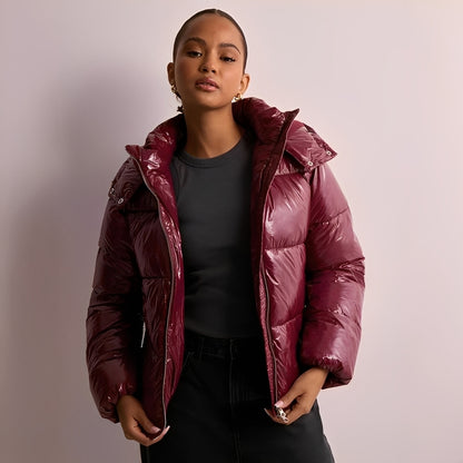Rozanne - Dicke Steppjacke mit abnehmbarer Kapuze für Damen