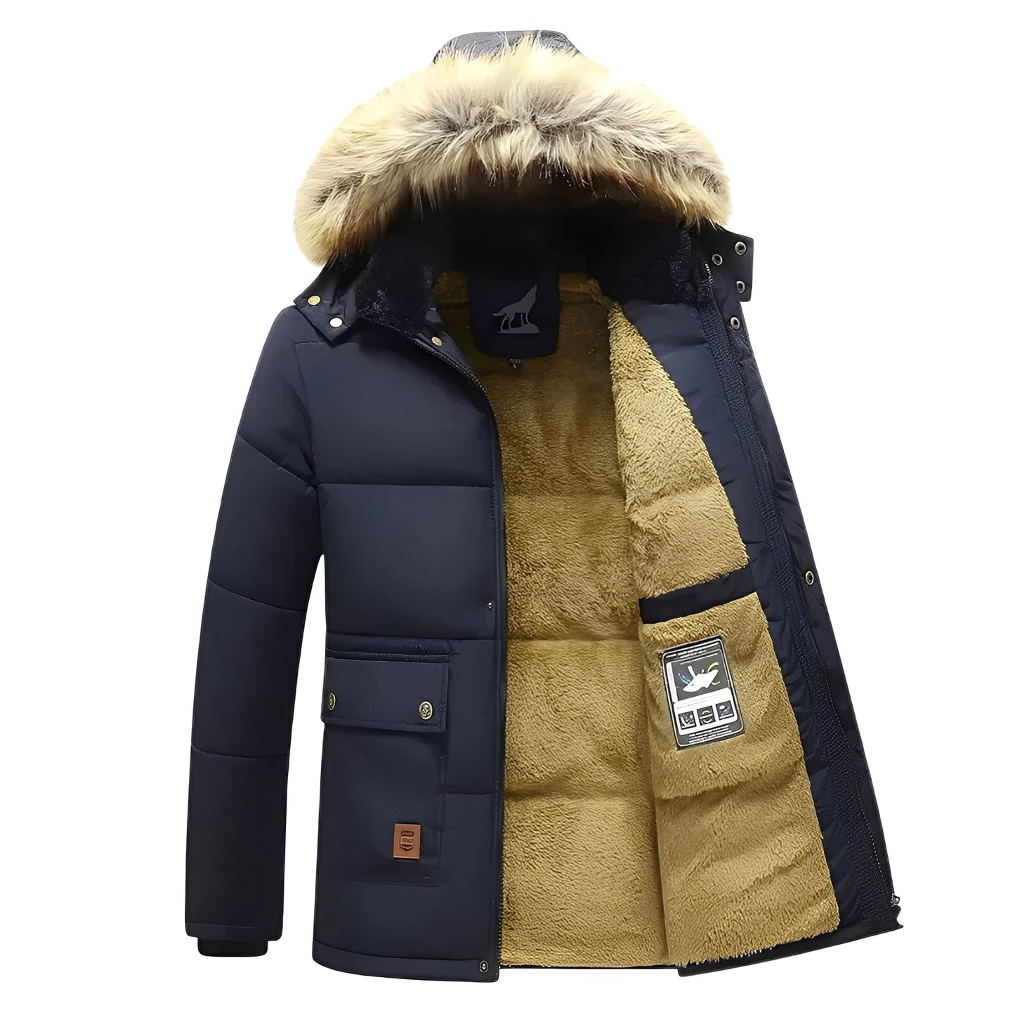 Crispian - Warme Parka-Jacke mit abnehmbarer Kapuze für Herren