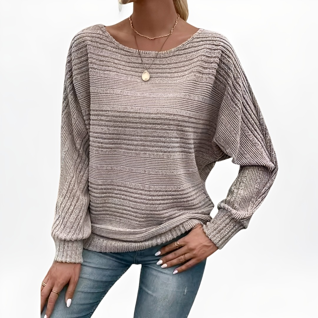 Eleanore - Lässiger, locker geschnittener Streifenpullover für Damen