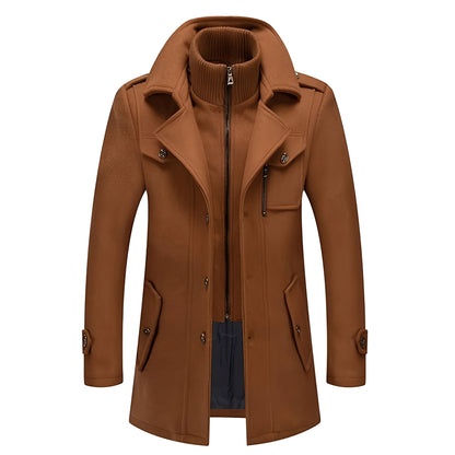 Jerald - Eleganter langer Trenchcoat für Herren