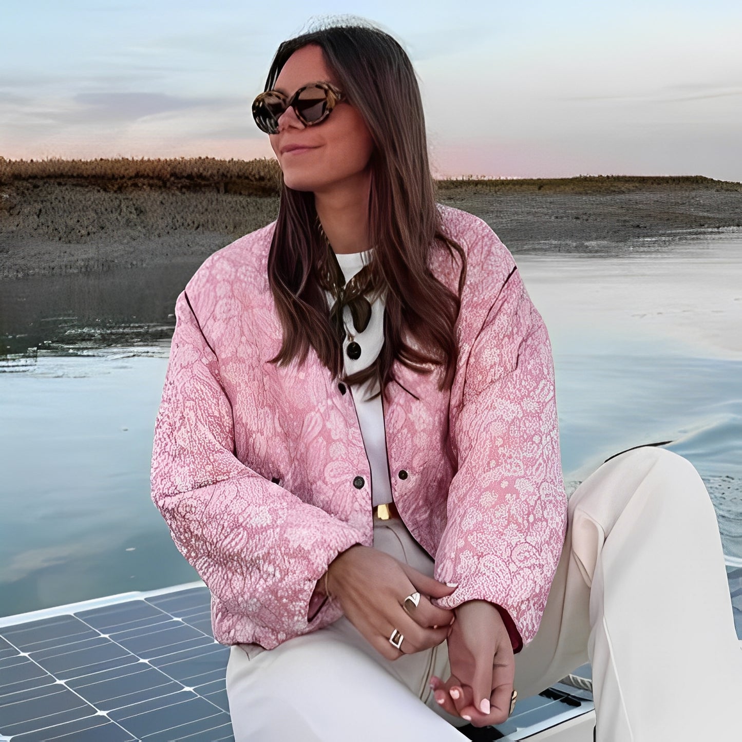 Katelyn - Lässige Patchwork-Steppjacke für Damen