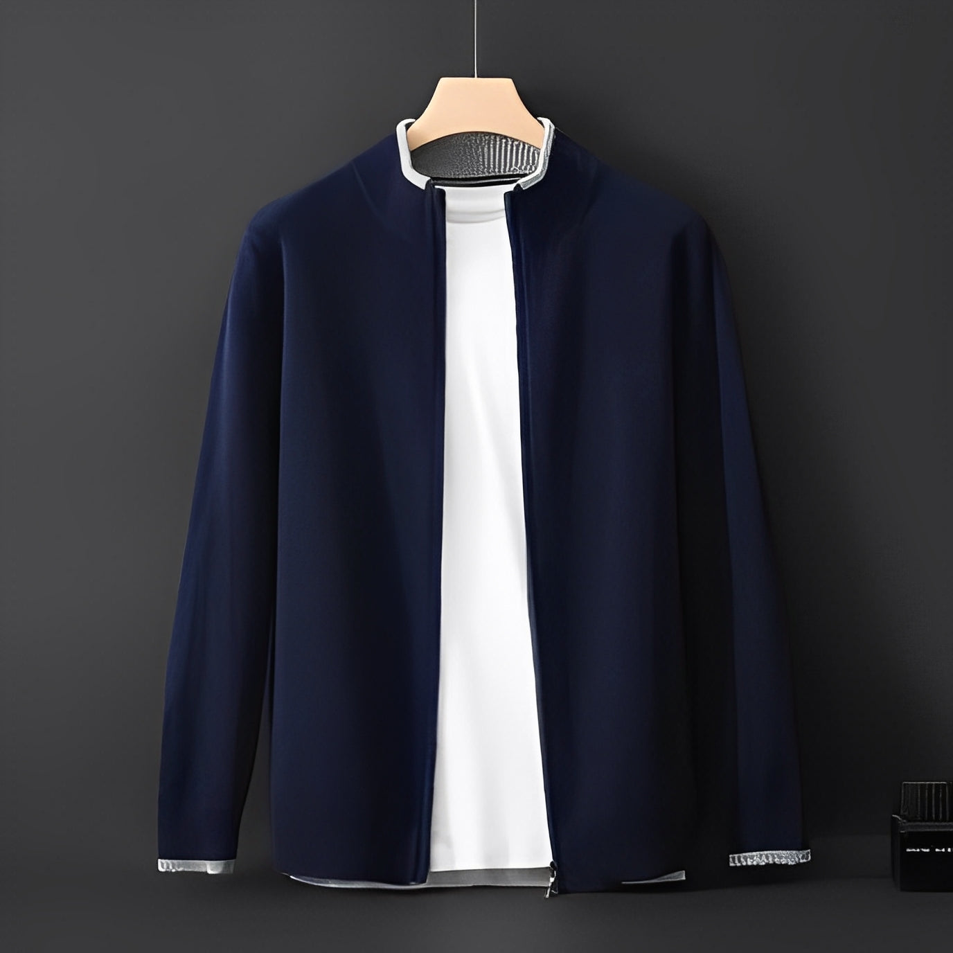 Eugene - Moderne Kaschmirjacke mit Reißverschluss für Herren