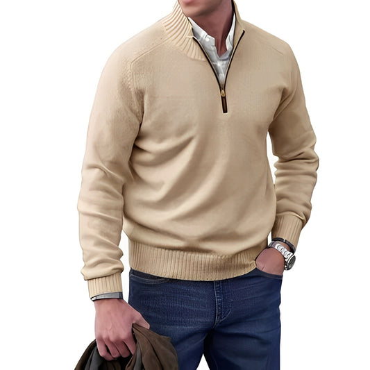 Merrill - Lässiger Wollpullover mit Reißverschluss für Herren