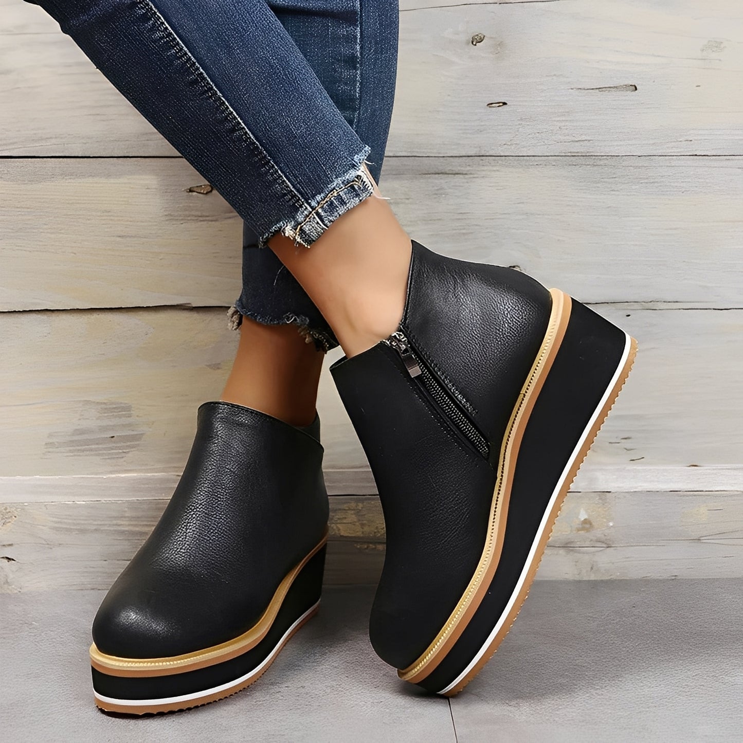 Sorrel - Lässige Lederstiefel mit Reißverschluss für Damen