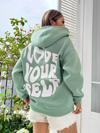 Gisselle - Stilvoller, lockerer Hoodie mit Print für Damen