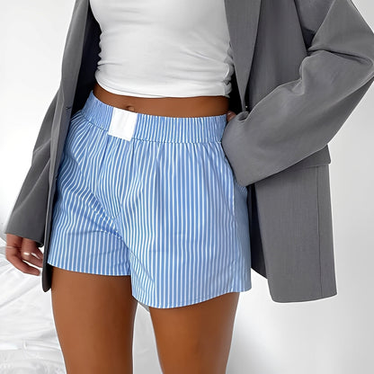 Naya – Shorts Damen mit Streifen und Elastischem Bund