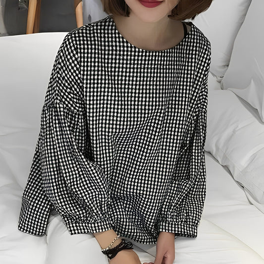 Tahlia - Lässiges Karohemd mit asymmetrischem Design für Damen