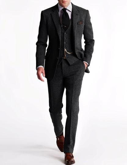 Desmond - Formeller dreiteiliger Tweed-Smoking für Herren
