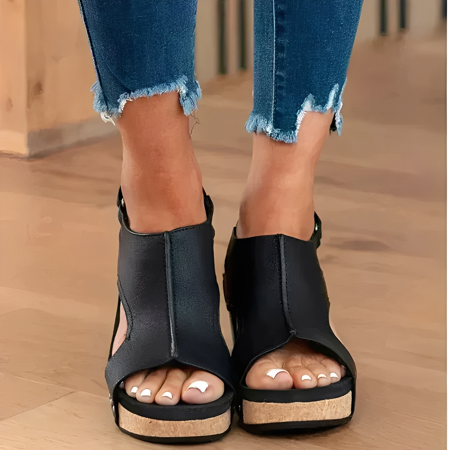 Mira - Keilsandalen Offene Zehen Bequem und Stylisch