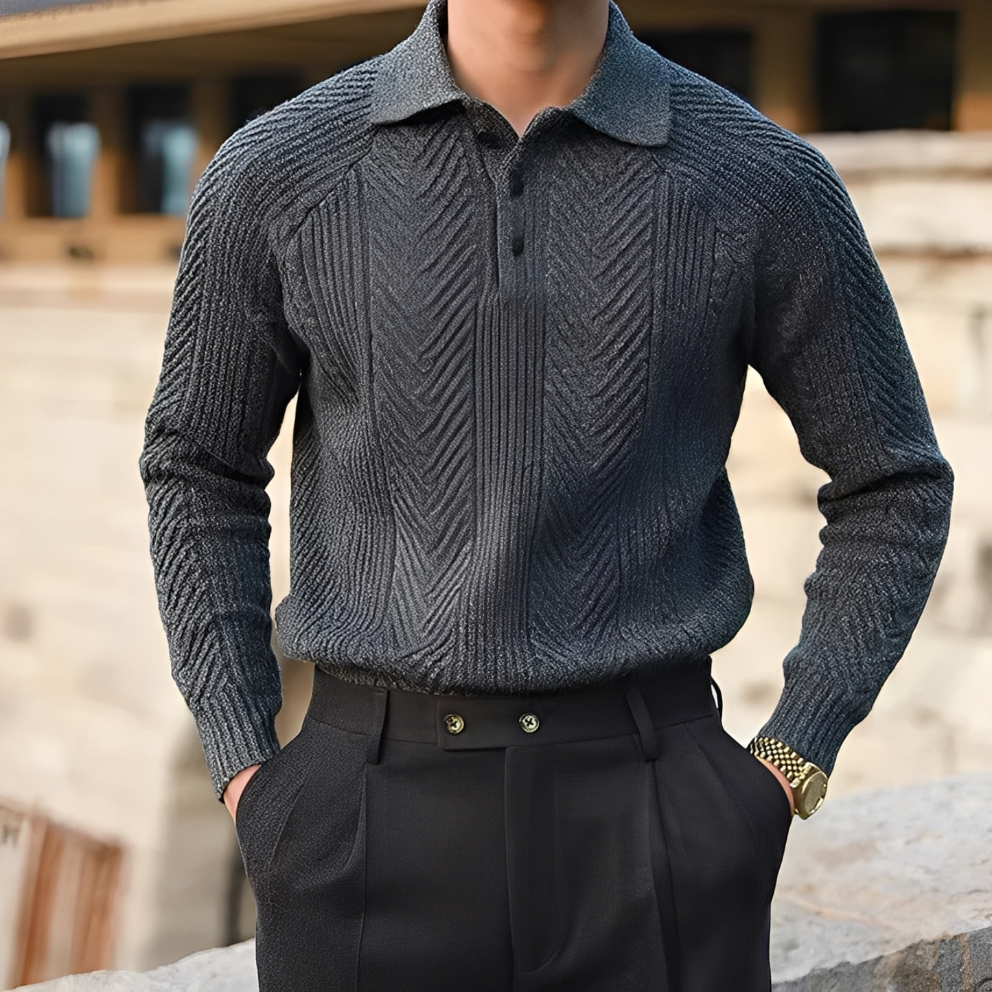Darius – Strickpullover mit langen Ärmeln
