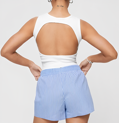 Naya – Shorts Damen mit Streifen und Elastischem Bund