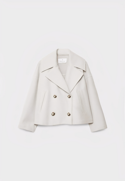 Claire – Modische Kurze Zweireihige Jacke