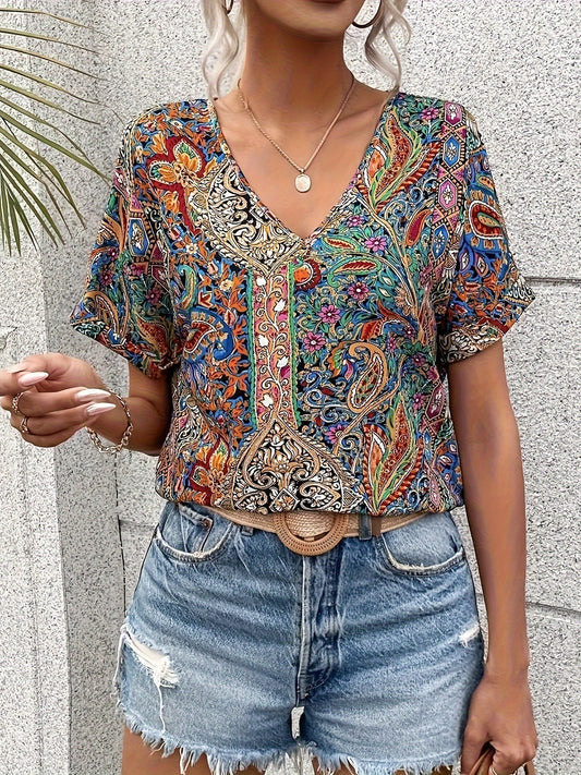 Maya – Elegante Bluse mit Blumenmuster