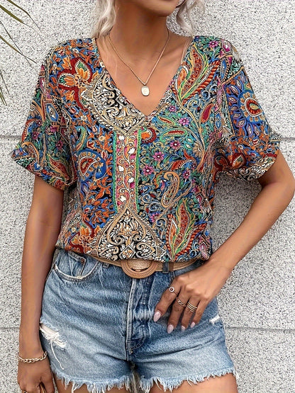 Maya – Elegante Bluse mit Blumenmuster