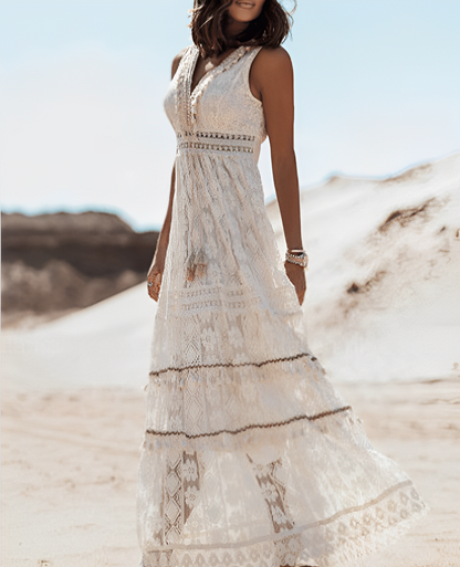Kristine - Stilvolles Boho-Spitzenkleid für Damen