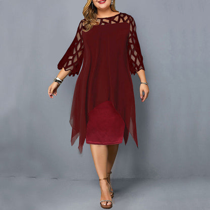 Savanna - Chiffonkleid in Pus-Größe für Damen