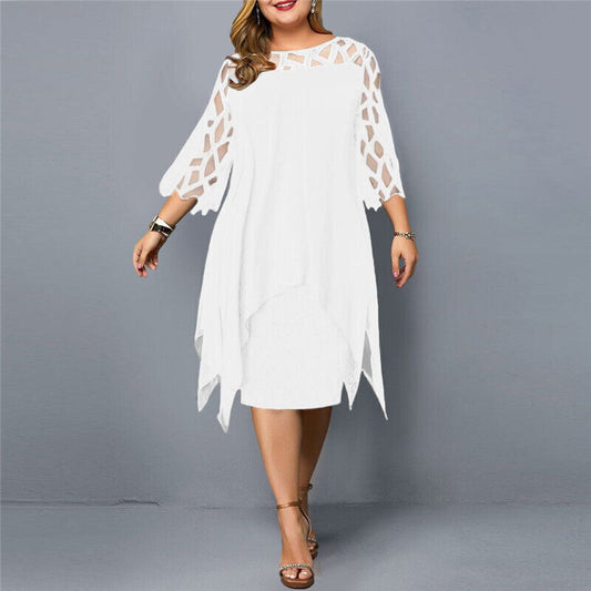 Savanna - Chiffonkleid in Pus-Größe für Damen
