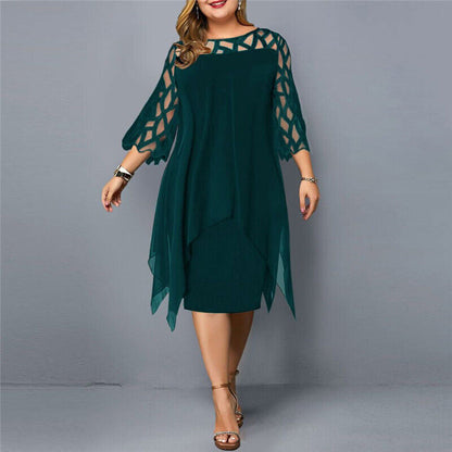 Savanna - Chiffonkleid in Pus-Größe für Damen
