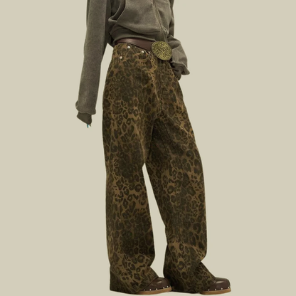 Arianna- Trendige Leoparden-Jeans, Markanter Print
