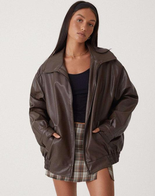 Ariane – Damen-Oversize-Lederjacke
